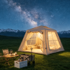 5.76 m ² Inflatable Tents for Camping with canopy, Blow Up Tent with Hand Pump, Easy Setup InflatableTent 4 Season Tent