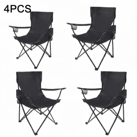 4/8pcs quick-open outdoor folding chair, ready to use, polyester fabric and stainless steel, good for outdoor, travel and camping, easy to store (size: 4pcs)